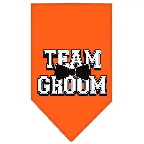 Team Groom Screen Print Bandana Orange Large Default Title