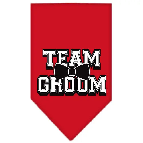 Team Groom Screen Print Bandana Red Large Default Title