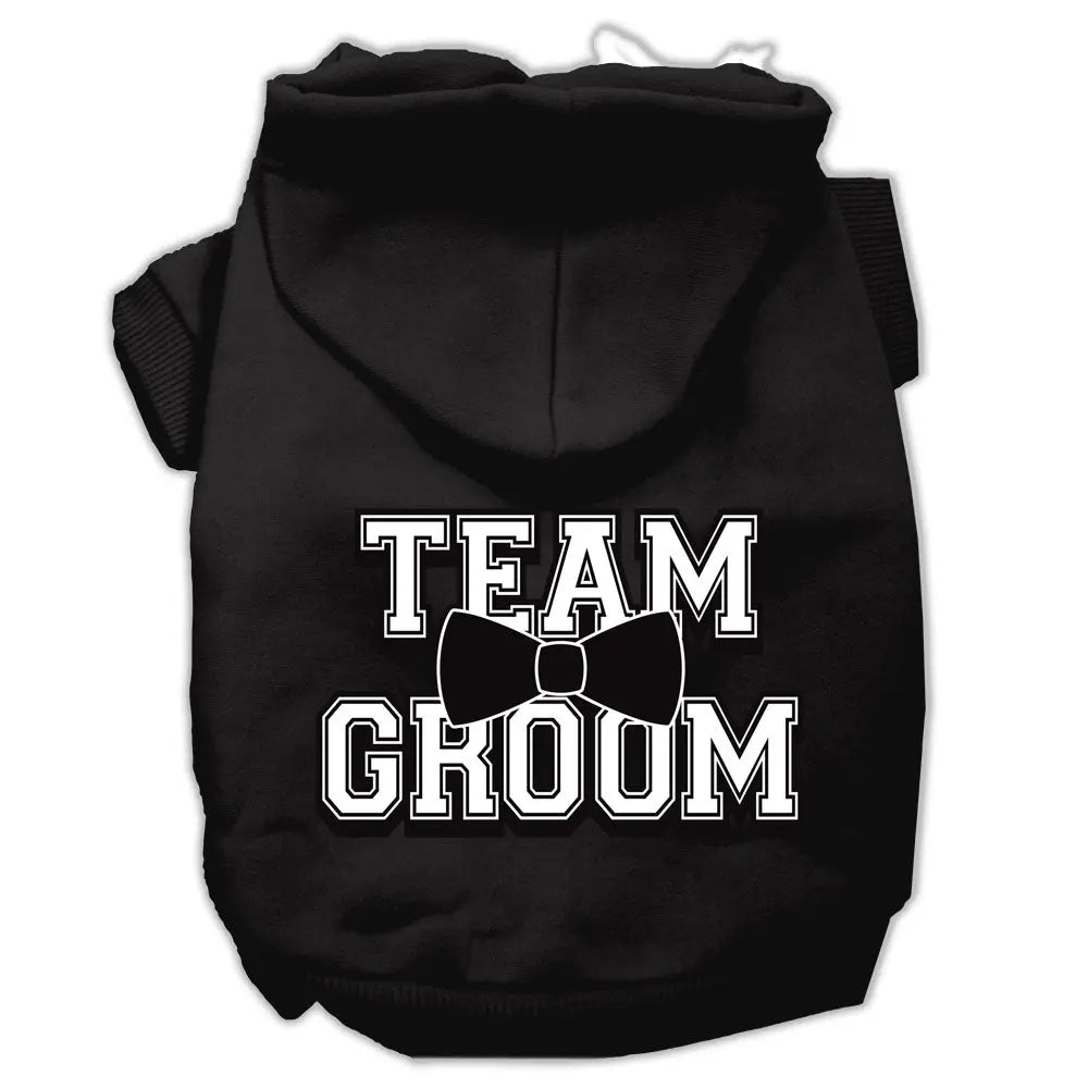 Team Groom Screen Print Pet Hoodies Black Size Xl Default Title