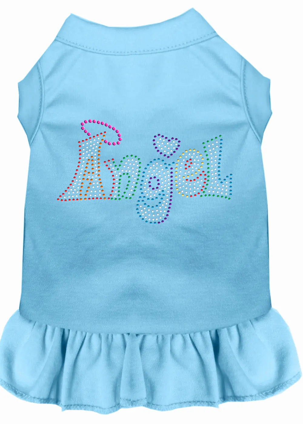 Technicolor Angel Rhinestone Pet Dress Baby Blue Lg Default Title