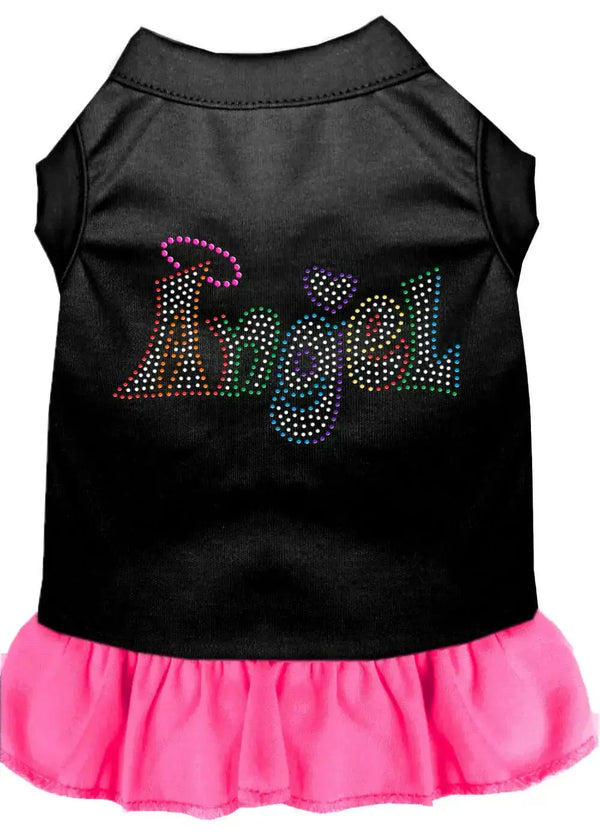 Technicolor-Angel-Rhinestone-Pet-Dress-Black-With-Bright-Pink-Xxxl-GreatEagleInc-318656130