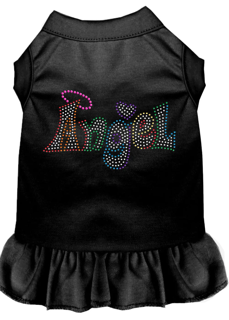 Technicolor Angel Rhinestone Pet Dress Black Xs Default Title