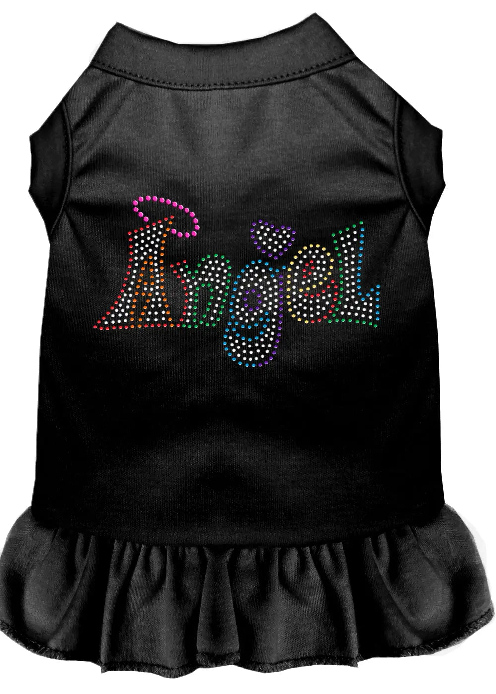 Technicolor Angel Rhinestone Pet Dress Black Xs Default Title