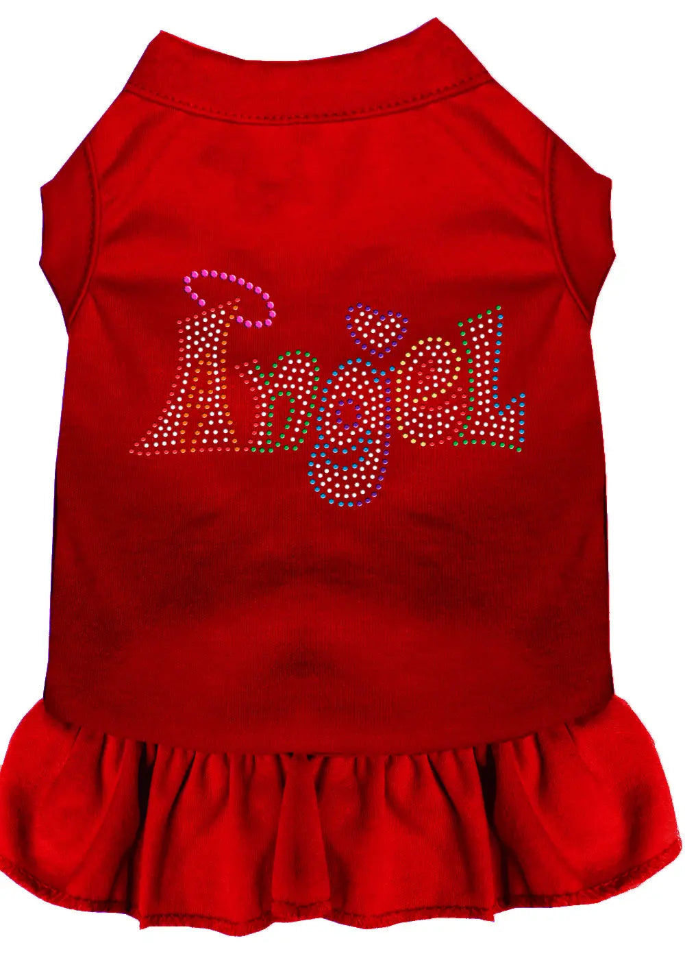 Technicolor Angel Rhinestone Pet Dress Red Med Default Title
