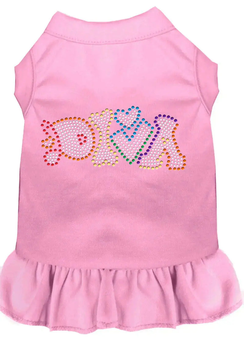 Technicolor-Diva-Rhinestone-Pet-Dress-Light-Pink-4x-GreatEagleInc-333860553