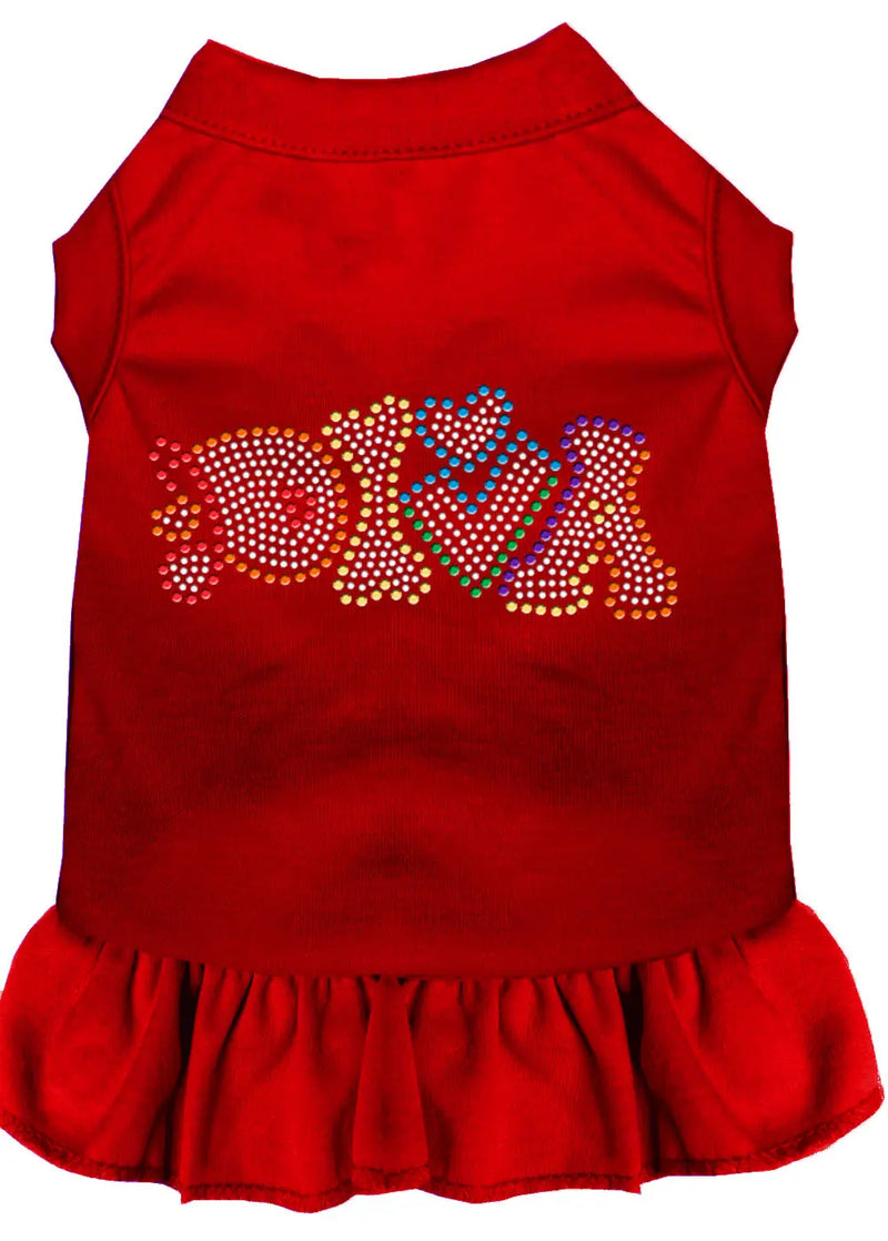 Technicolor Diva Rhinestone Pet Dress Red Xxxl Default Title