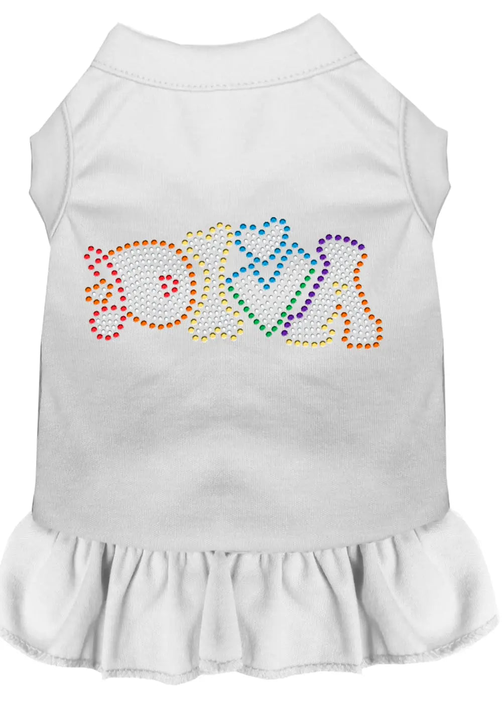 Technicolor Diva Rhinestone Pet Dress White Xs Default Title