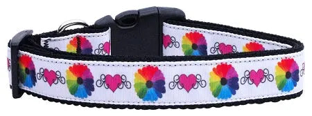 Technicolor Love Nylon Dog Collar Sm Default Title