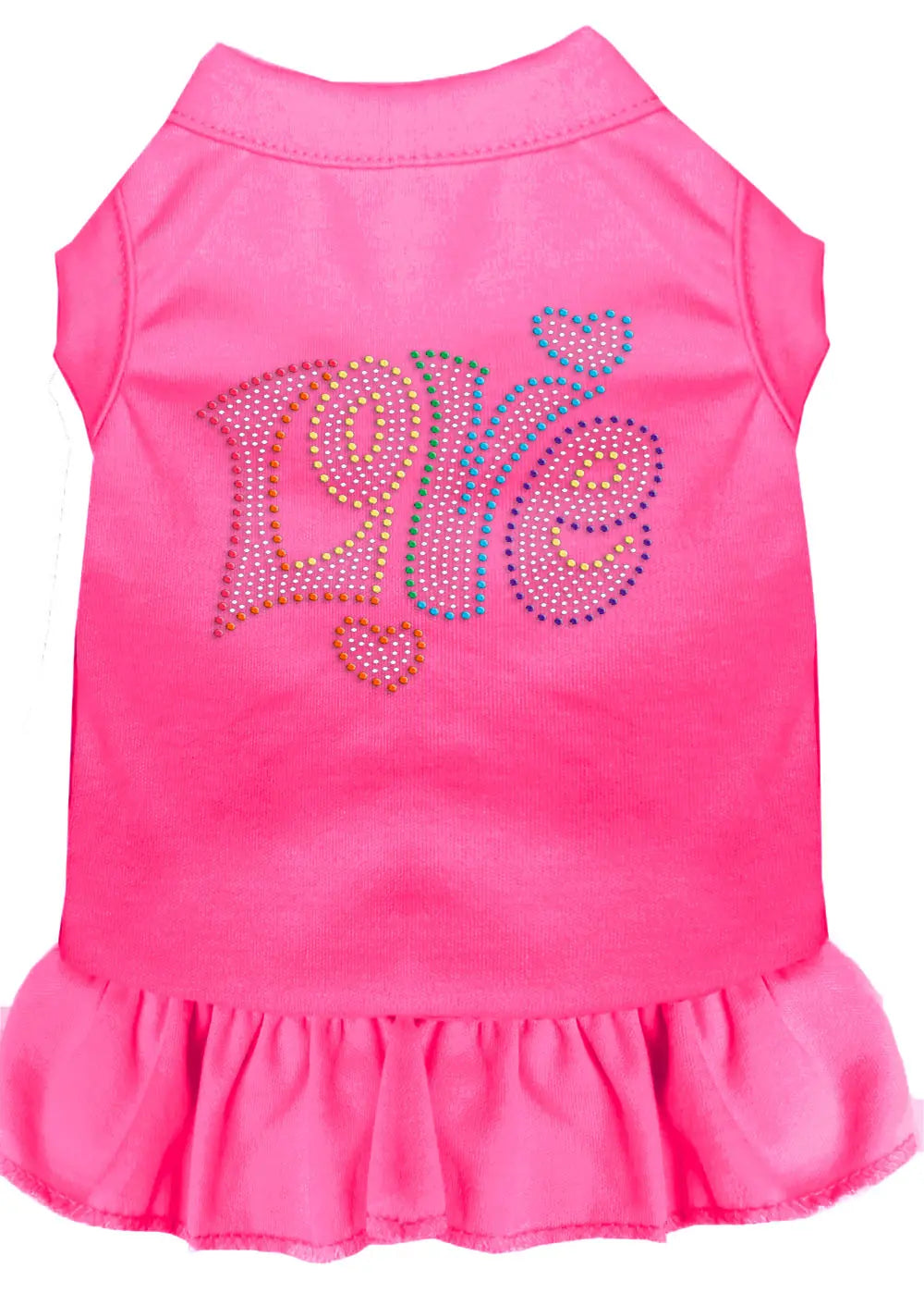 Technicolor Love Rhinestone Pet Dress Bright Pink Sm Default Title