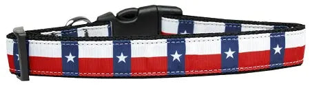 Texas Flag Nylon Dog Collar Medium Narrow Default Title