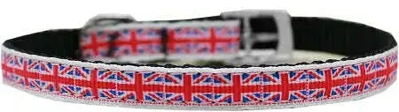 Tiled-Union-Jack_uk-Flag_-Nylon-Dog-Collar-With-Classic-Buckle-3-8_-Size-12-GreatEagleInc-333885435