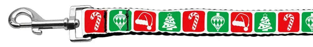 Timeless-Christmas-Nylon-Ribbon-Leash-1-Inch-Wide-4ft-Long-GreatEagleInc-318881214