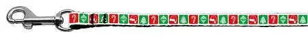 Timeless-Christmas-Nylon-Ribbon-Leash-3-8-Wide-6ft-Long-GreatEagleInc-320195186