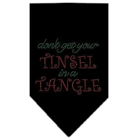 Tinsel In A Tangle Rhinestone Bandana Black Large Default Title