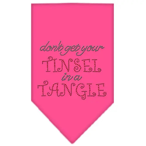 Tinsel In A Tangle Rhinestone Bandana Bright Pink Small Default Title