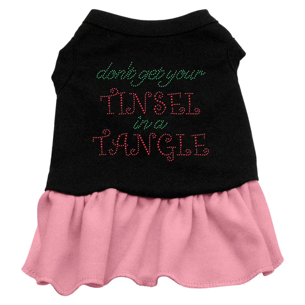 Tinsel In A Tangle Rhinestone Dress Black With Pink Xxl Default Title