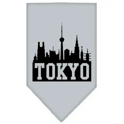 Tokyo-Skyline-Screen-Print-Bandana-Grey-Large-GreatEagleInc-318504080