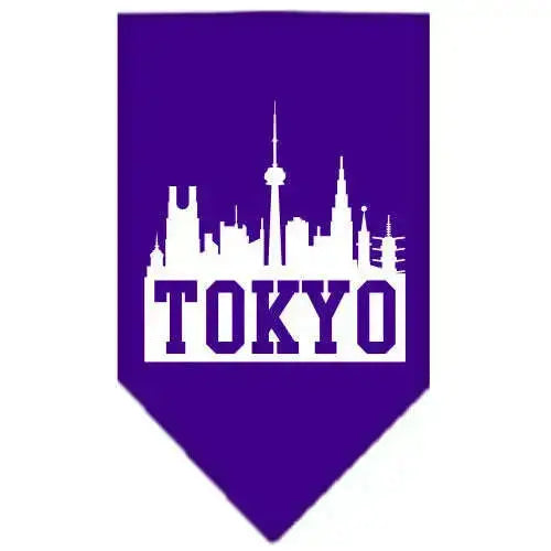 Tokyo-Skyline-Screen-Print-Bandana-Purple-Large-GreatEagleInc-318504596