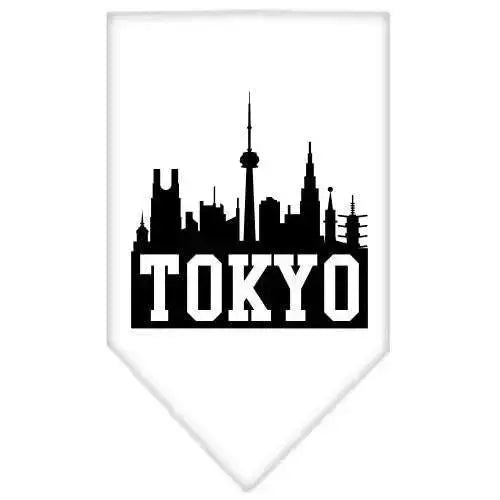 Tokyo-Skyline-Screen-Print-Bandana-White-Small-GreatEagleInc-318506075