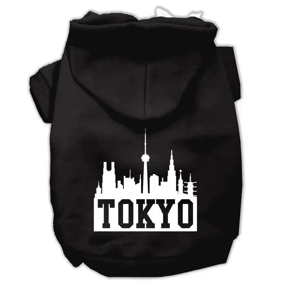 Tokyo-Skyline-Screen-Print-Pet-Hoodies-Black-Size-Xs-GreatEagleInc-318669274