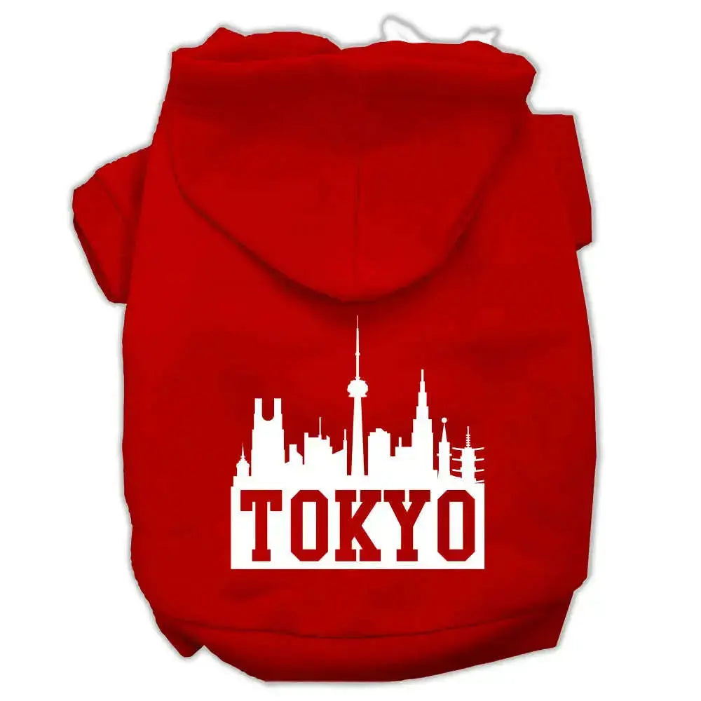 Tokyo-Skyline-Screen-Print-Pet-Hoodies-Red-Size-Xxxl-GreatEagleInc-319739024