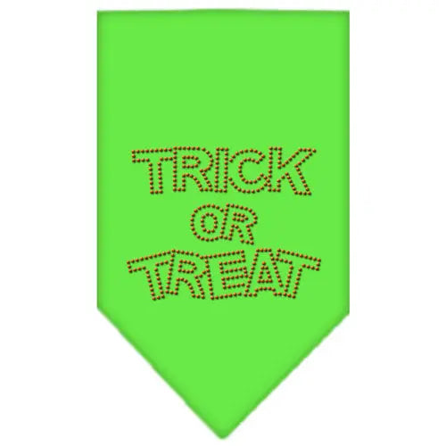 Trick Or Treat Rhinestone Bandana Lime Green Small Default Title
