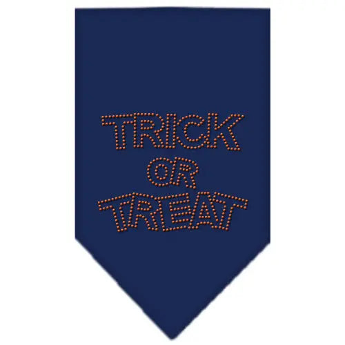 Trick Or Treat Rhinestone Bandana Navy Blue Small Default Title