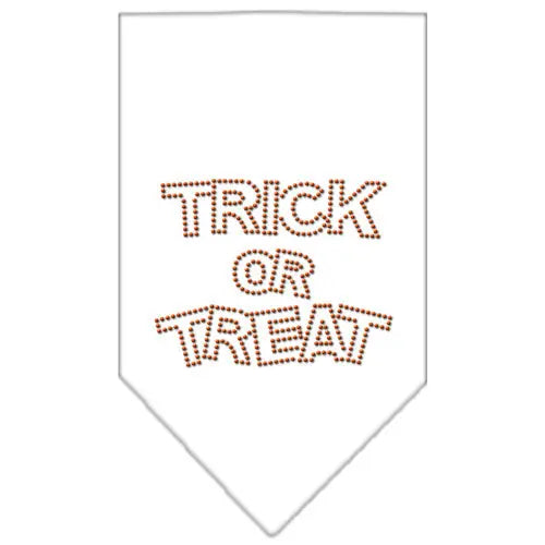 Trick Or Treat Rhinestone Bandana White Small Default Title