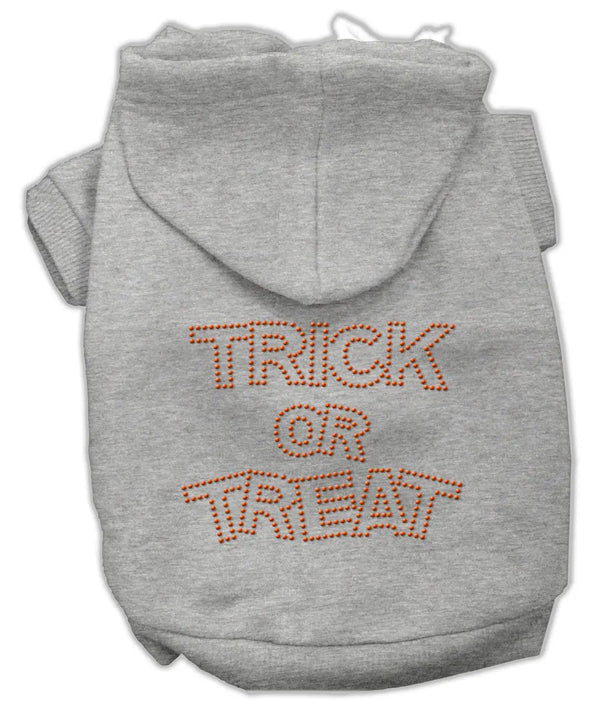 Trick Or Treat Rhinestone Hoodies Grey Xxxl Default Title