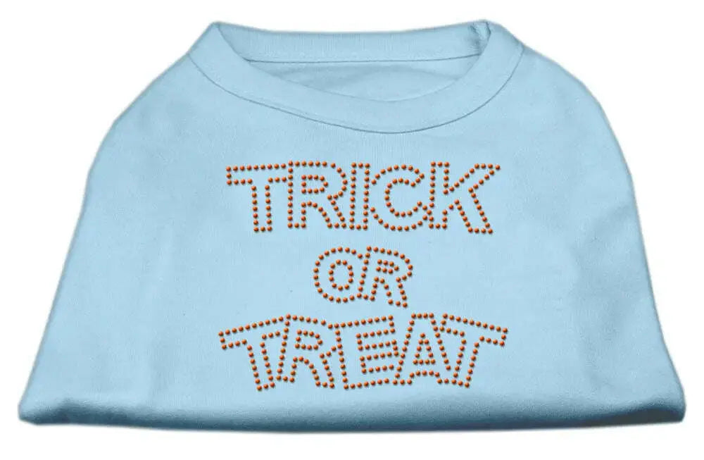 Trick-Or-Treat-Rhinestone-Shirts-Baby-Blue-L-GreatEagleInc-318527235