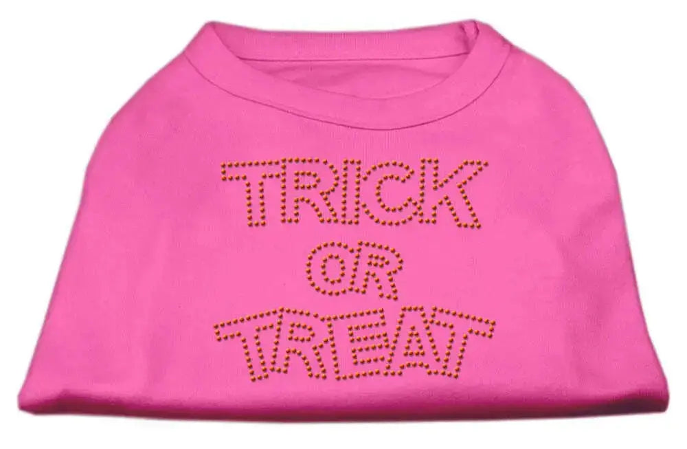 Trick-Or-Treat-Rhinestone-Shirts-Bright-Pink-M-GreatEagleInc-319099580