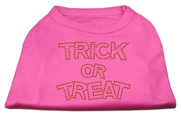 Trick-Or-Treat-Rhinestone-Shirts-Bright-Pink-Xl-GreatEagleInc-318527397