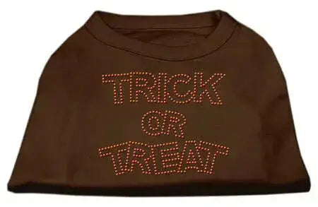 Trick-Or-Treat-Rhinestone-Shirts-Brown-Lg-GreatEagleInc-319100231