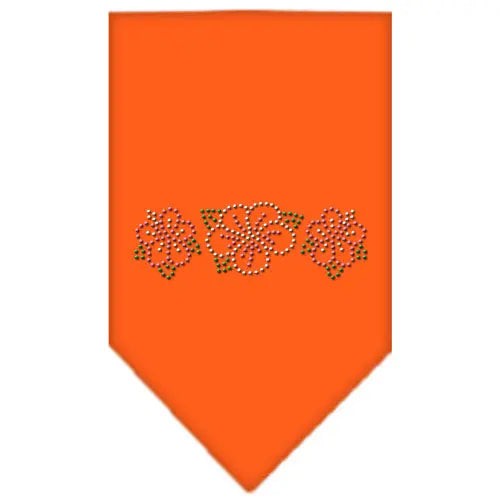 Tropical Flower Rhinestone Bandana Orange Small Default Title