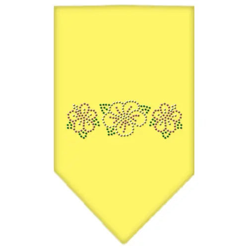 Tropical Flower Rhinestone Bandana Yellow Small Default Title