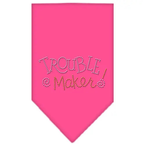 Trouble Maker Rhinestone Bandana Bright Pink Large Default Title