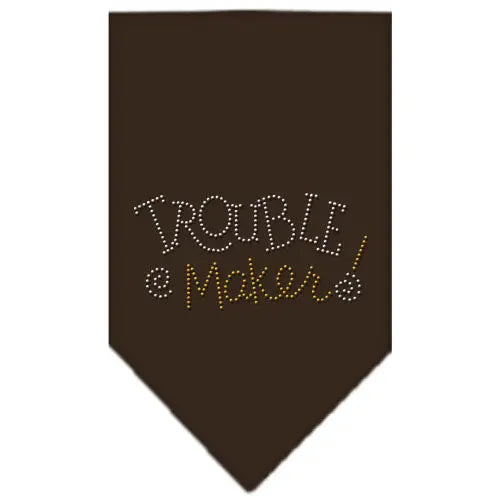 Trouble Maker Rhinestone Bandana Cocoa Large Default Title
