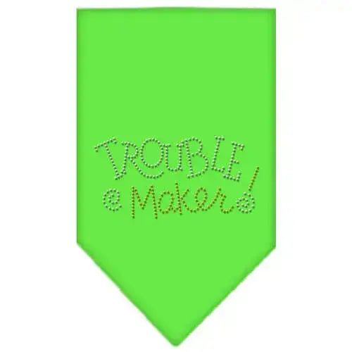 Trouble-Maker-Rhinestone-Bandana-Lime-Green-Small-GreatEagleInc-333783841