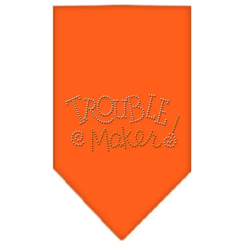 Trouble Maker Rhinestone Bandana Orange Large Default Title