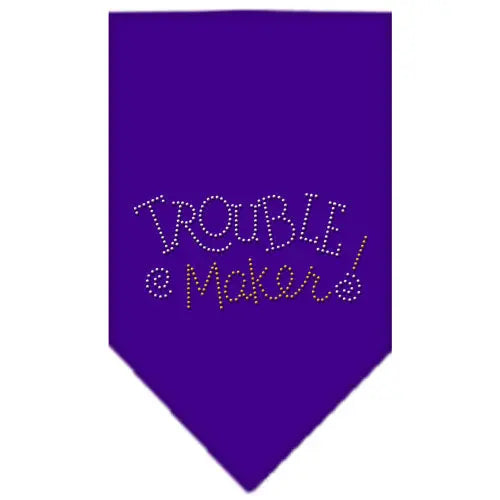 Trouble Maker Rhinestone Bandana Purple Large Default Title