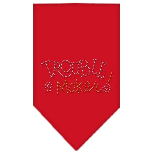 Trouble Maker Rhinestone Bandana Red Small Default Title