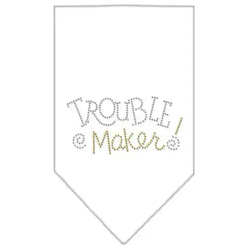 Trouble-Maker-Rhinestone-Bandana-White-Large-GreatEagleInc-319105924