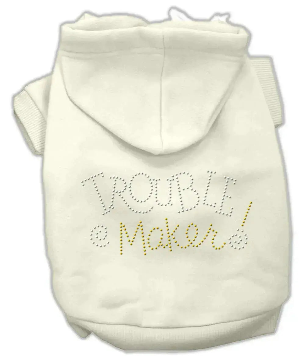 Trouble-Maker-Rhinestone-Hoodies-Cream-M-GreatEagleInc-319559530