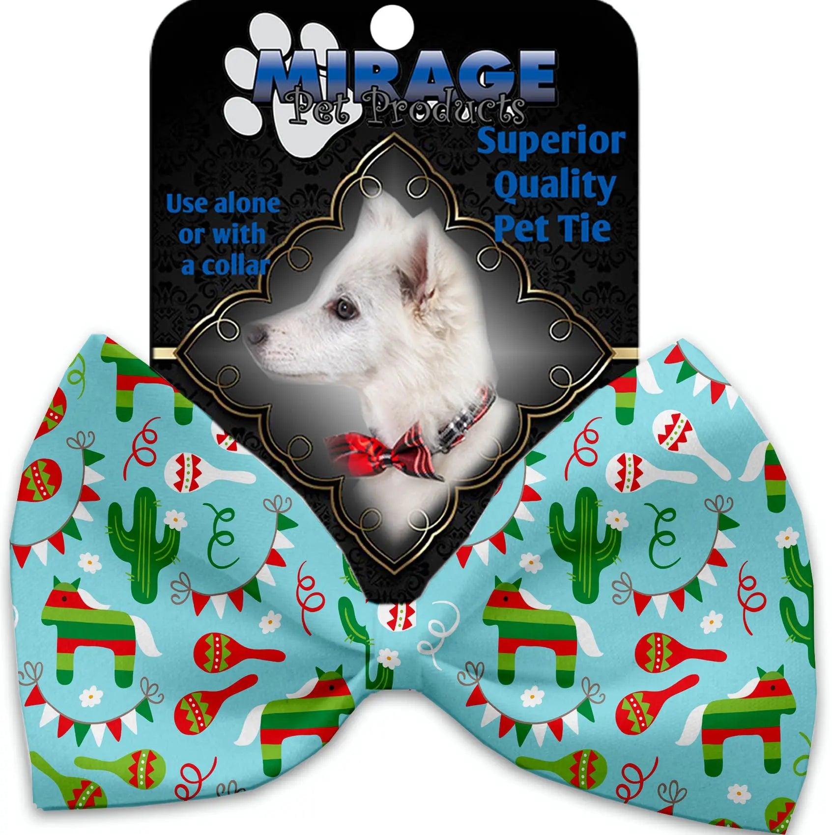 Turquoise Fiesta Pet Bow Tie Default Title