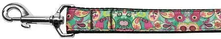 Turquoise-Paisley-Nylon-Dog-Leash-3-8-Inch-Wide-4ft-Long-GreatEagleInc-320017872