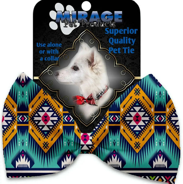 Turquoise-Southwest-Pet-Bow-Tie-Collar-Accessory-With-Velcro-GreatEagleInc-318566843