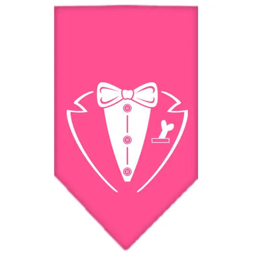 Tuxedo Screen Print Bandana Bright Pink Small Default Title
