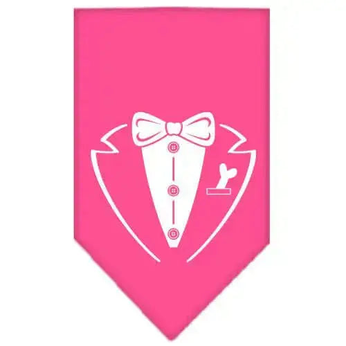 Tuxedo-Screen-Print-Bandana-Bright-Pink-Small-GreatEagleInc-318965816