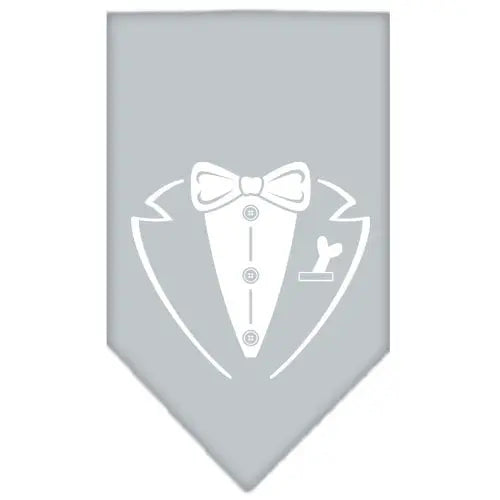 Tuxedo Screen Print Bandana Grey Large Default Title