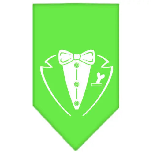 Tuxedo Screen Print Bandana Lime Green Large Default Title